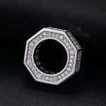 Luxury Moissanite Iced Out Ring for Men – 925 Sterling Silver Bling