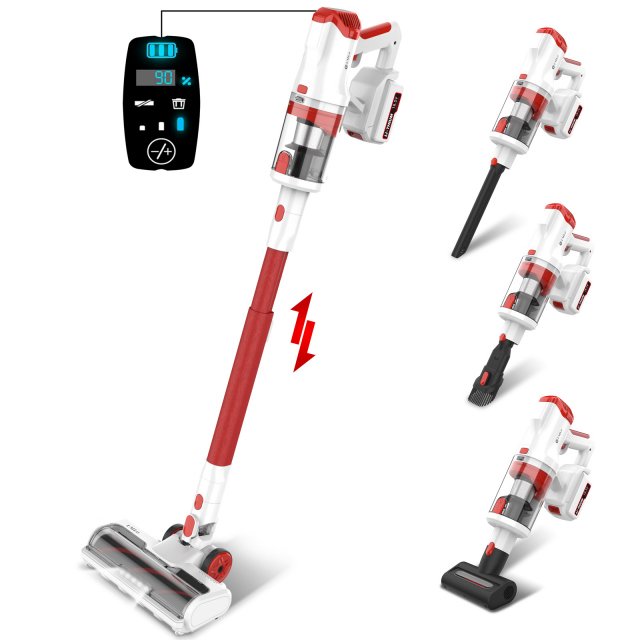 300W Cordless Stick Vacuum Cleaner with LED Display