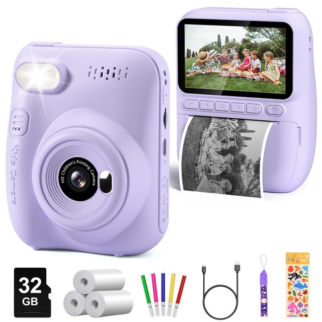 Kids Instant 32MP HD 1080P Print Camera