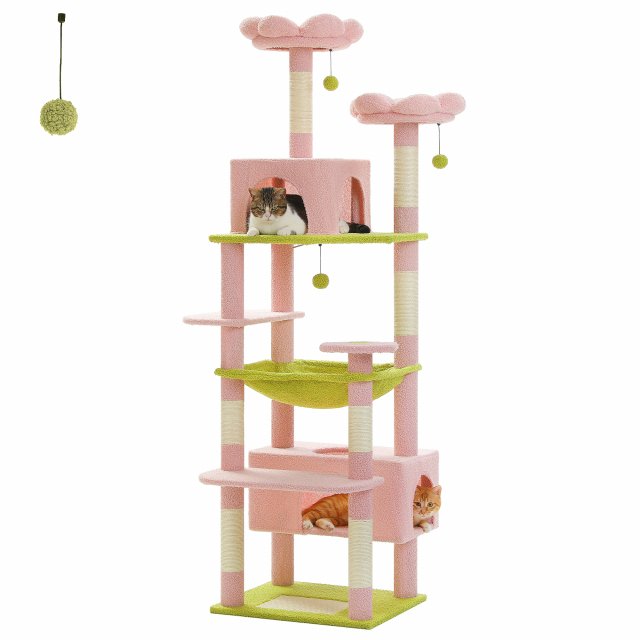Large Multi-Level Cat Tree Playhouse