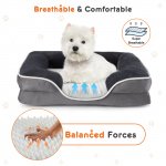 26916-098c7e.jpg Orthopedic Memory Foam Dog Bed for Small Dogs & Cats with Washable Cover