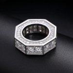 Luxury Moissanite Iced Out Ring for Men – 925 Sterling Silver Bling