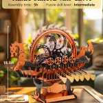 Viking Dragon Ship 3D Wooden Puzzle Kit – 229 Piece Mechanical Model