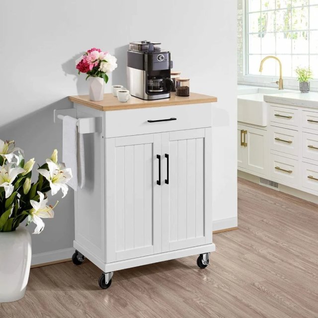 Kitchen Cart with Drawer & Storage