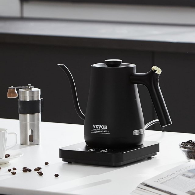 1L Electric Gooseneck Kettle 1200W Fast Heating Pour Over Coffee & Tea Kettle