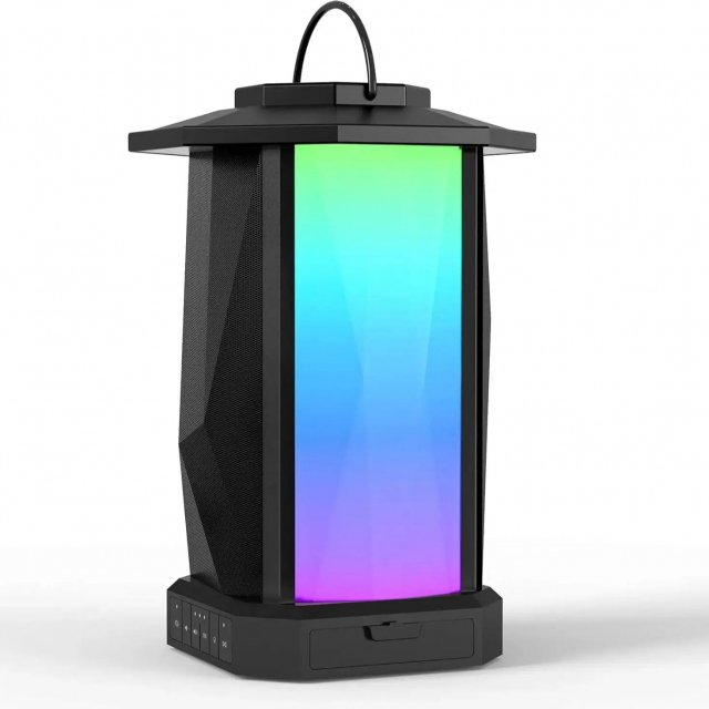 50W Bluetooth Portable Speaker with LED Lights, IPX5 Waterproof, 24H Playtime