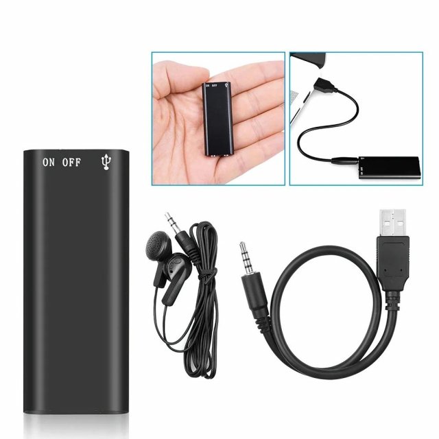 Mini 8GB Voice Recorder Digital Audio MP3 Player USB Pen with Earphones