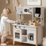 24959-be351e.jpg Wooden Kids Play Kitchen with Toy Food Set & Gardening Box
