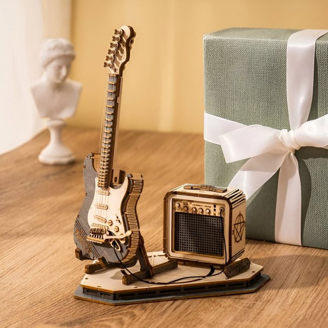 Electric Guitar 3D Wooden Puzzle Kit