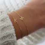 18K Gold Plated Stainless Steel Personalized Name Bracelet