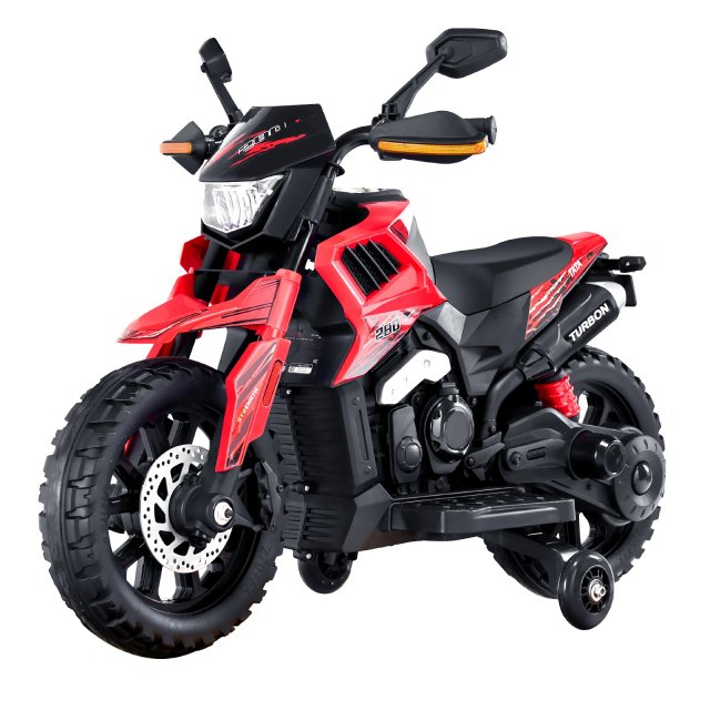 6V/12V Kids Ride-On Motorcycle with LED Lights, Music & Bluetooth