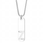 Elegant Square Hollow Letter Pendant Necklace