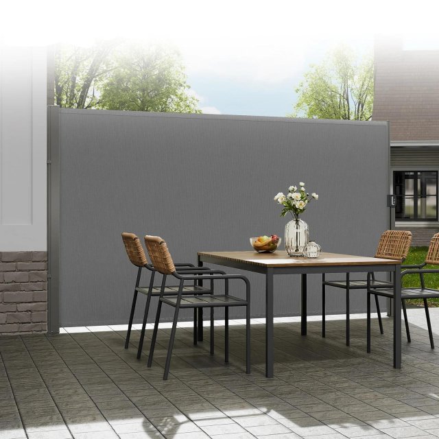 Retractable Side Awning Outdoor Privacy Sun Shade UV 30+ Waterproof Patio Screen