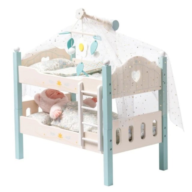 Wooden Doll Bunk Bed for 18 Inch Dolls