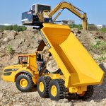 1:20 Scale RC Dump Truck Excavator with Remote Control for Kids