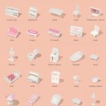 Wooden Dollhouse with 28 Furniture Pieces for 3.3” Dolls – Educational Toy for Kids 3+