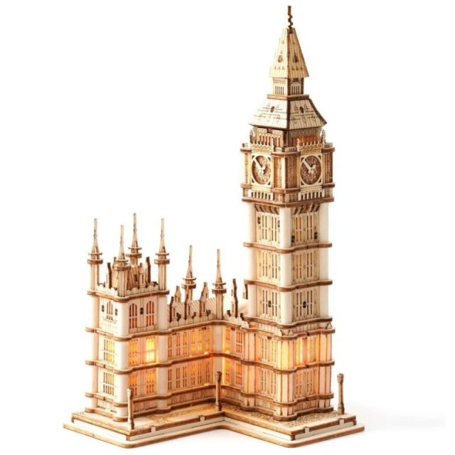 3D Big Ben Wooden Puzzle Kit with LED Light