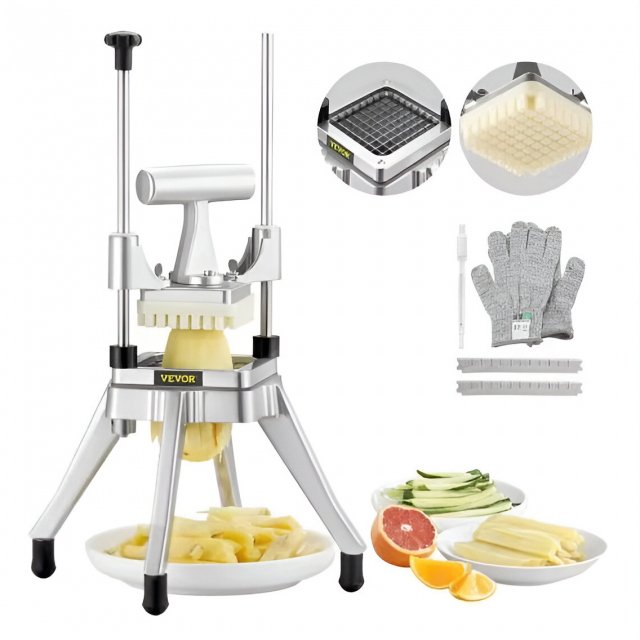 Commercial Manual Vegetable Fruit Dicer Cutter 3/8" & 1/4" Stainless Steel