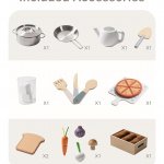 24959-be41dc.jpg Wooden Kids Play Kitchen with Toy Food Set & Gardening Box