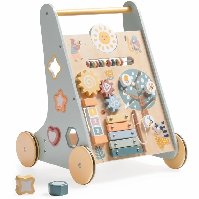 Wooden Montessori Baby Walker with Wheels
