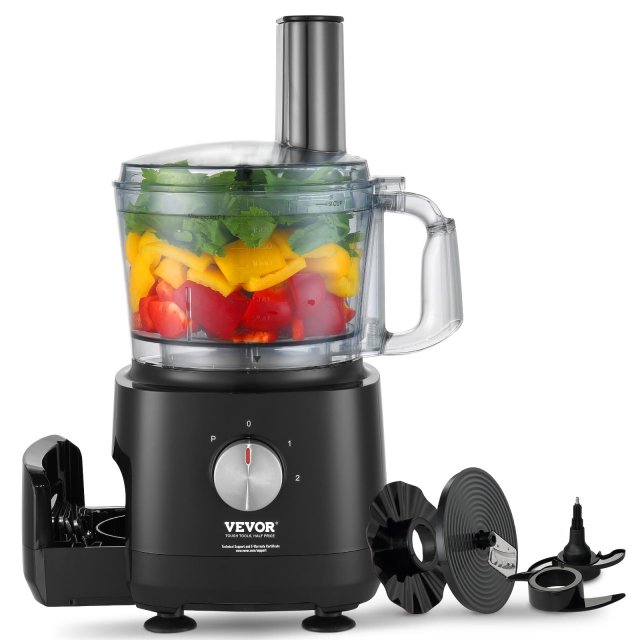 9-Cup Food Processor with 600W Motor for Chopping, Slicing & Dough Kneading