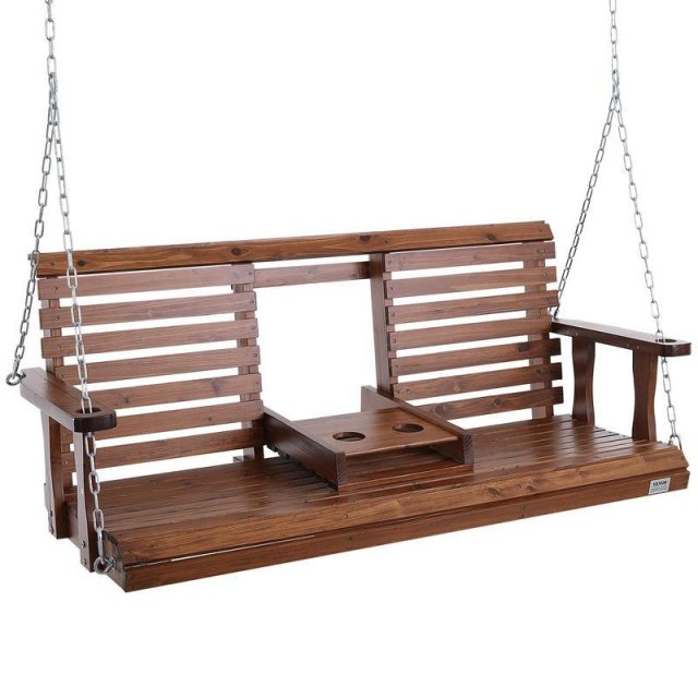 5FT Wooden Porch Swing with Chains