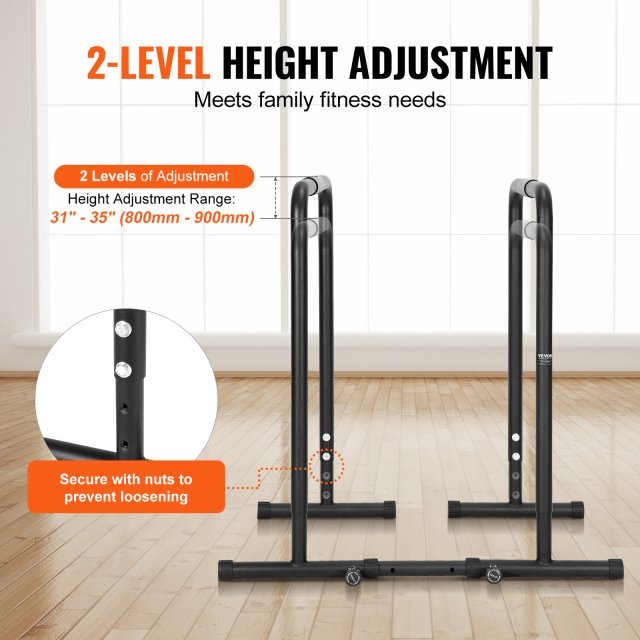 Adjustable Heavy Duty Dip Bar Station – 500lbs Capacity for Home Workouts - Image 3