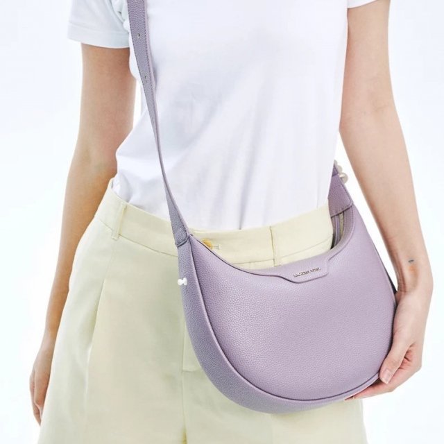 Chic Small Half Moon Leather Shoulder Bag - Image 5