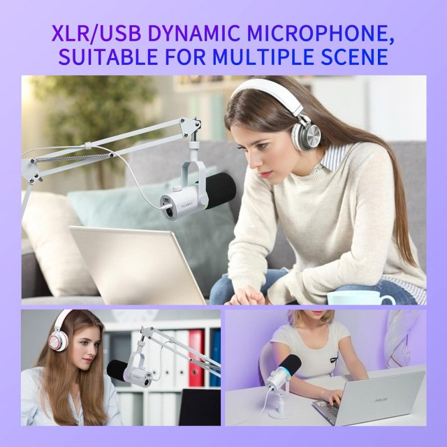 USB/XLR Dynamic Microphone for Podcasting, Gaming, Streaming & Recording - Image 8
