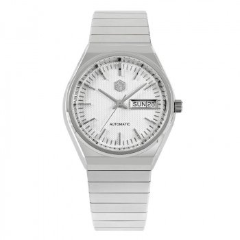 Luxury 37mm Automatic Dress Watch with Sapphire Crystal & Day-Date Display