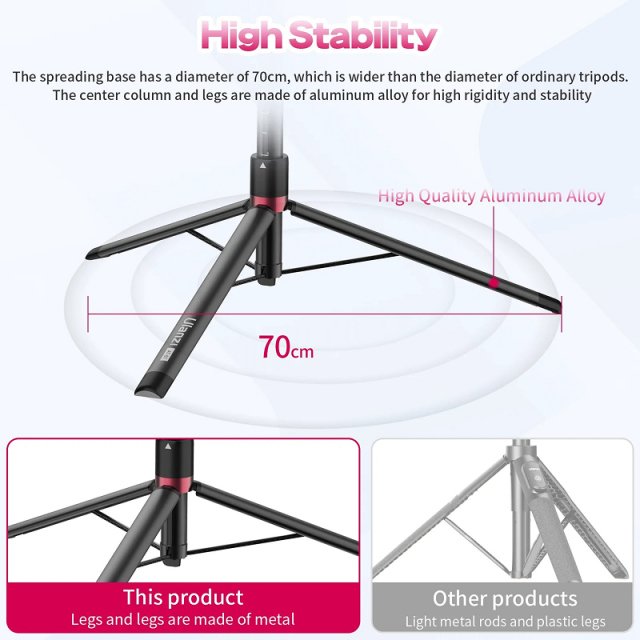 59" Portable Aluminum Tripod Stand - Image 4