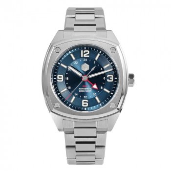 Luxury Square Automatic GMT Watch 39.5mm Sapphire Waterproof Dial