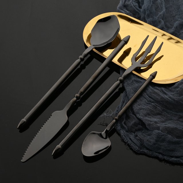 Luxury Gold Stainless Steel Cutlery Set 16Pcs Dinner Flatware for 4 People - Image 4