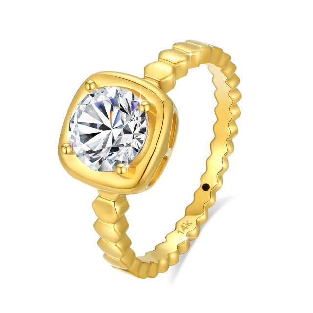 14k Gold Moissanite Ring 1 Carat - Image 5