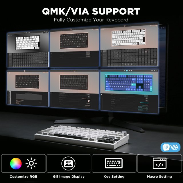 Wireless CNC Aluminum Mechanical Keyboard with LCD & Hot-Swap Switches - Image 3