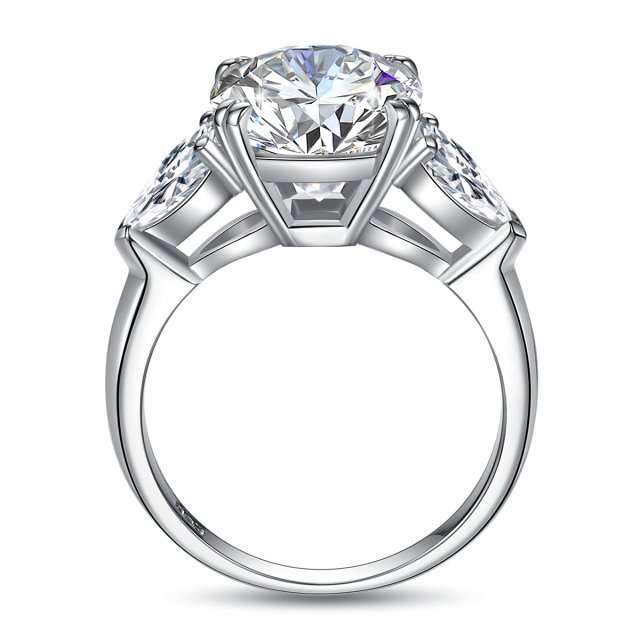 5 Carat Cushion Moissanite Ring for Women - D Color Sterling Silver Engagement Ring - Image 5