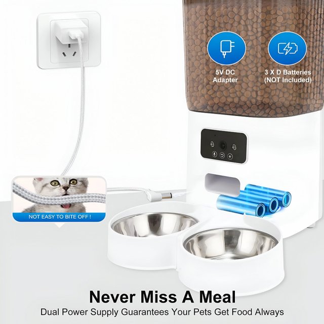 5L Smart WiFi Automatic Pet Feeder with Camera for Cats and Dogs - Image 4