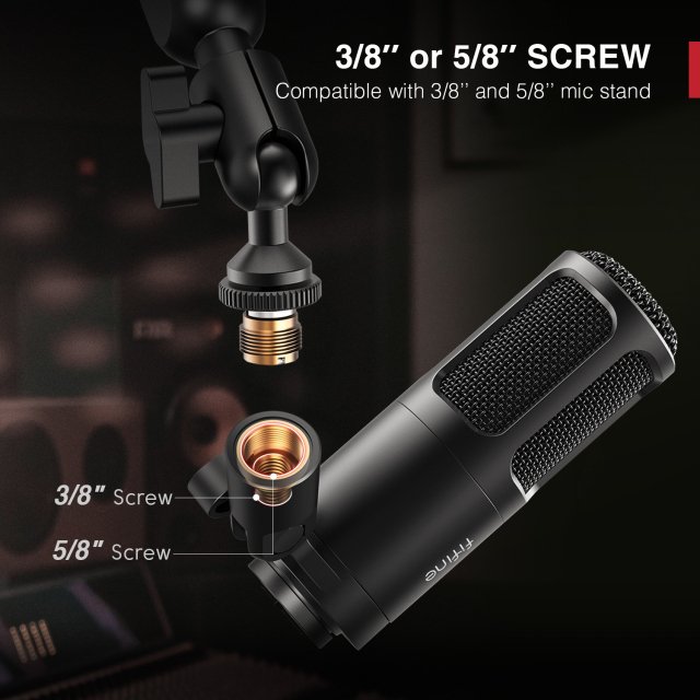 Professional XLR Dynamic Microphone with Cardioid Pickup for Studio & Streaming - Image 6
