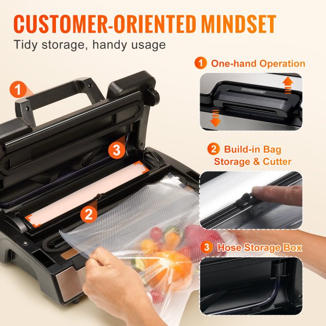 Powerful 90Kpa Vacuum Sealer Machine with Dual Pump & 10 Food Storage Bags - Image 3