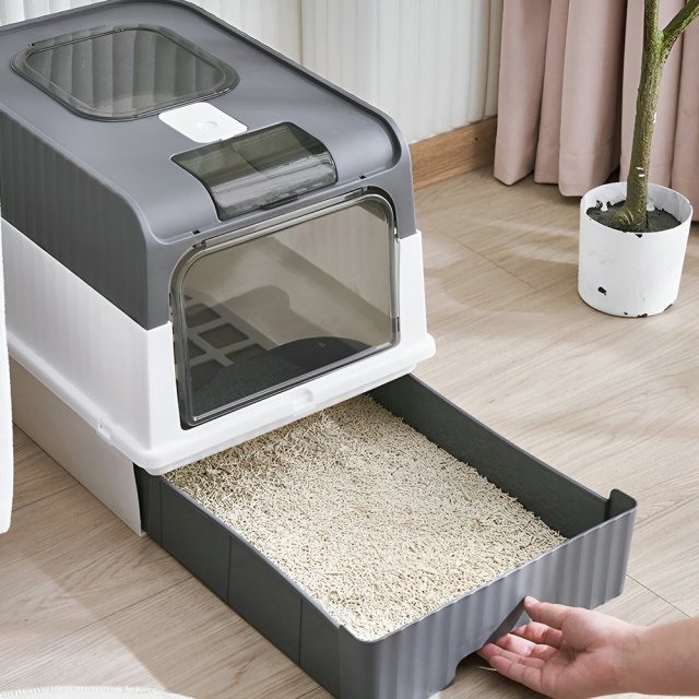 Large Capacity Fully Enclosed Cat Litter Box Deodorant - Image 2