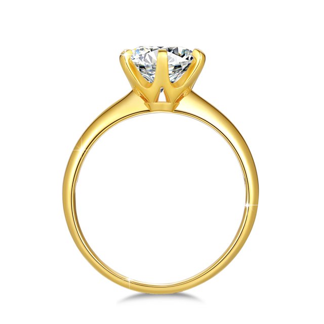 18K Gold Moissanite Ring 1ct Certified Luxury Engagement Ring for Women - Image 7