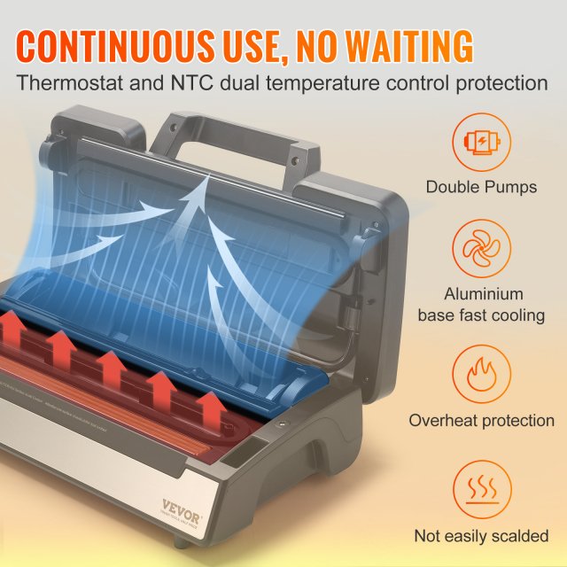 Powerful 90Kpa Vacuum Sealer Machine with Dual Pump & 10 Food Storage Bags - Image 4