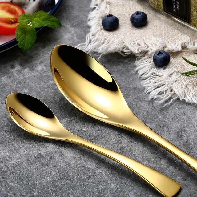 24-Piece Black Gold Silver Stainless Steel Flatware Set – Service for 6 - Image 3