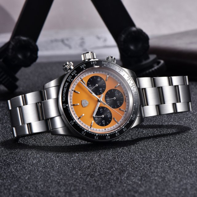 Luxury Men's Sports Chronograph Quartz Watch – Stainless Steel, 100M Waterproof - Image 2