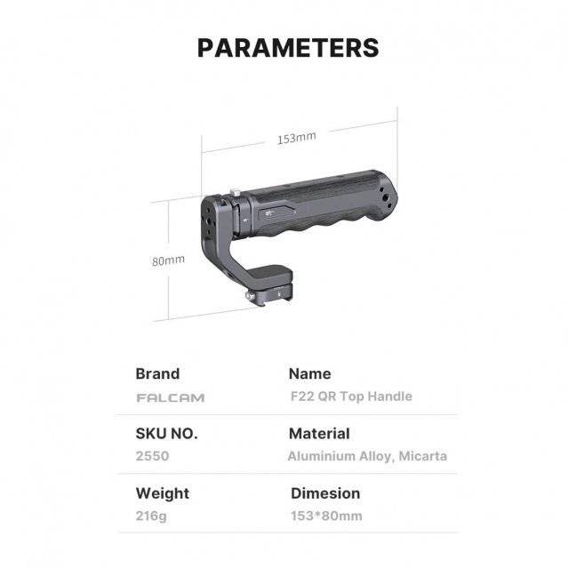 Quick Release Camera Top Handle Grip with 1/4” Mount - Image 6