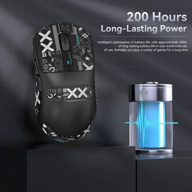 Superlight Tri-Mode Wireless Gaming Mouse with 26K DPI & Grip Tape - Image 3