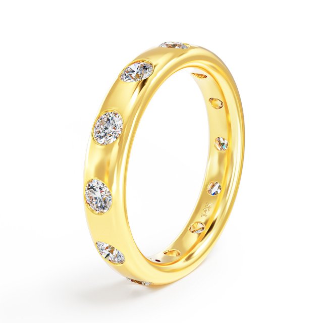 14K Gold Moissanite Wedding Ring for Women – Real AU585 Diamond Band Gift - Image 5