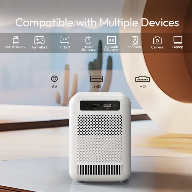 4K Smart Mini Projector with Auto Focus, WiFi & Home Theater Display - Image 3