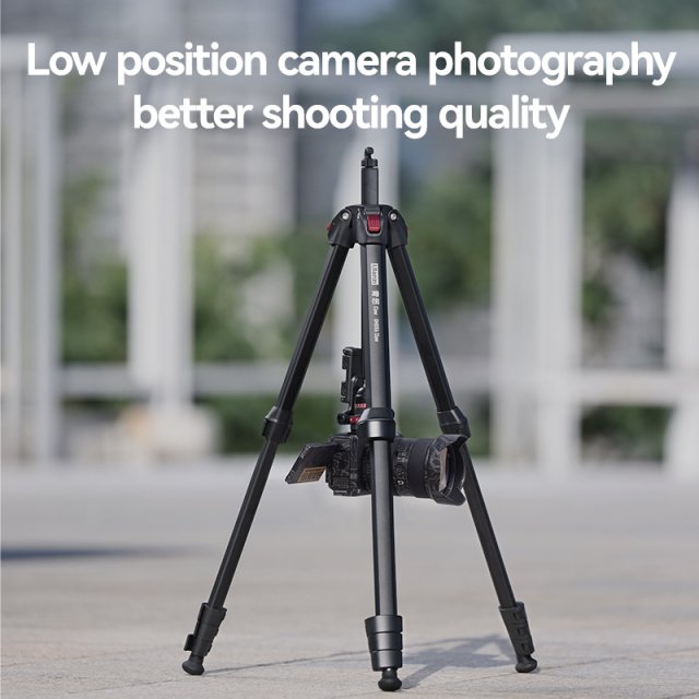 Carbon Fiber Travel Tripod with Teleprompter Mount - Image 3