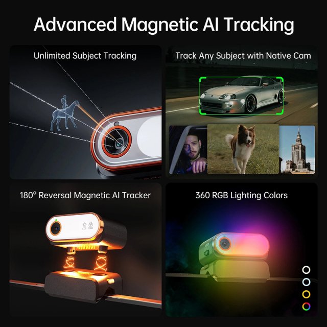 3-Axis Smartphone Gimbal with AI Face Tracking and Built-In Selfie Stick - Image 4